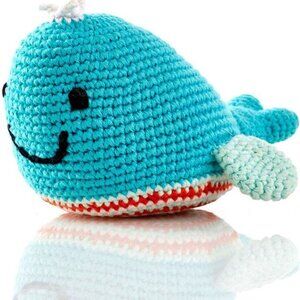NWT Pebble Organic Handmade Crochet Shark Rattle